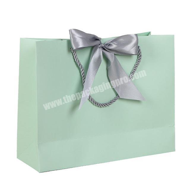 High Quality Custom Size Shopping Paper Bag Shoe Packaging With Ribbon Tie