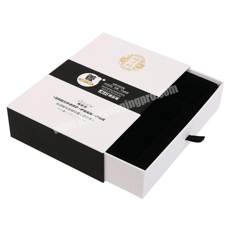High Quality Customzied Printed Cardboard  Rigid Sliding Out Drawer Gift Box Cosmetic Packaging Boxes