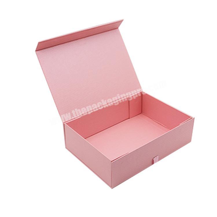 High Quality Eco Friendly Luxury Jewelry Pink Color Special Art Hard Paper Gift Box Packaging With Logo Printing