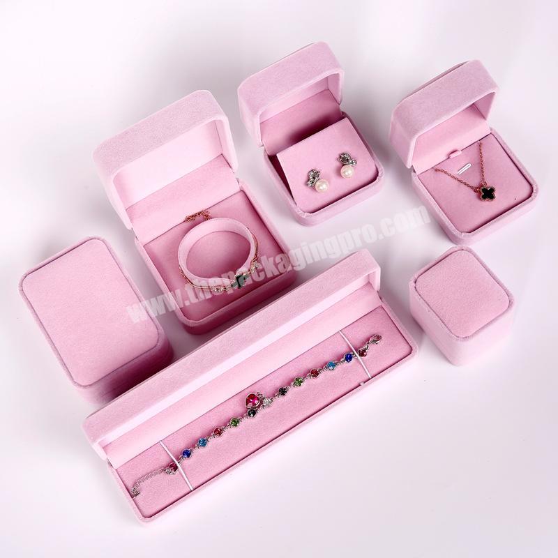 High Quality Luxury Velvet Jewellery Boxes Packaging Softly Jewelry Velvet Storage Box