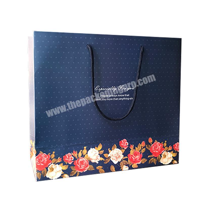 High-end exquisite CMYK printing clothing store shopping gift packaging paper bag