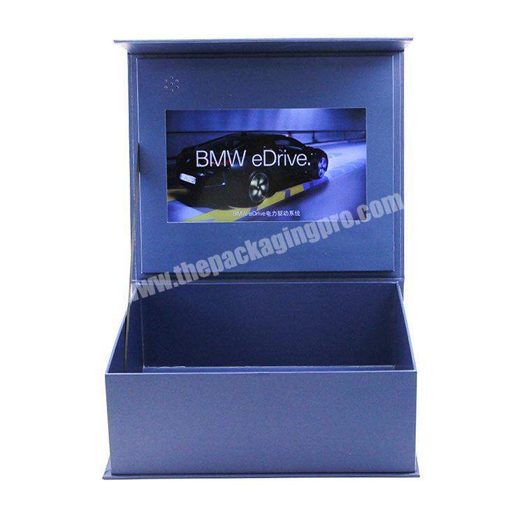 High-grade Luxury Square Jewelry Box Printed 7 Inch LCD Screen Music Playback Gift Box Skin Care Products Tea Video Gift Boxes