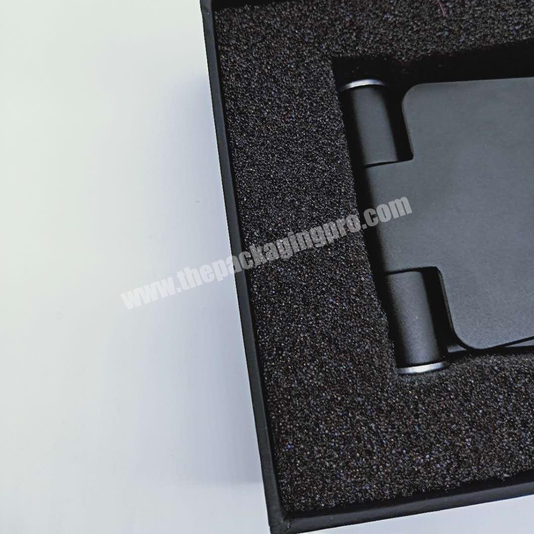 Factory High quality black packaging boxe gift box boxes with lid matte factory