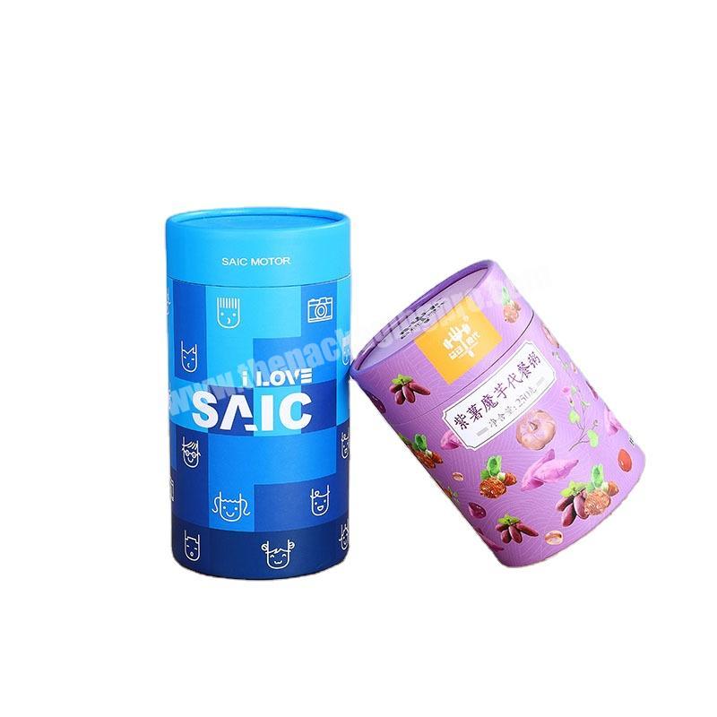 High quality cosmetics kraft paper tea paper cans custom logo gift paper tube
