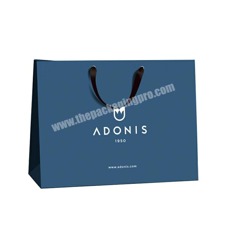 High quality custom accept luxury fancy paper cardboard shopping bag with your brand logo