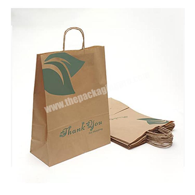 High quality environmental custom logo fashion delicate small kraft packing paper gift bag