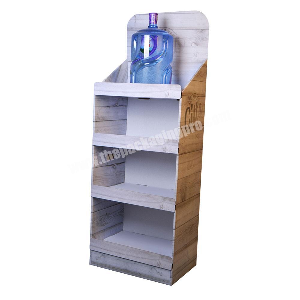 High quality supermarket heavy duty rack shelves custom corrugated paper shoe display shelf modern for retail store