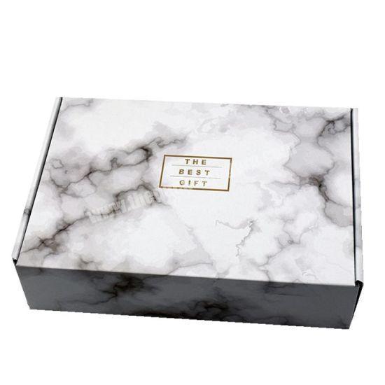 Hot Amazon Seller White Corrugated Box, Marble Shipping Box; Custom Box
