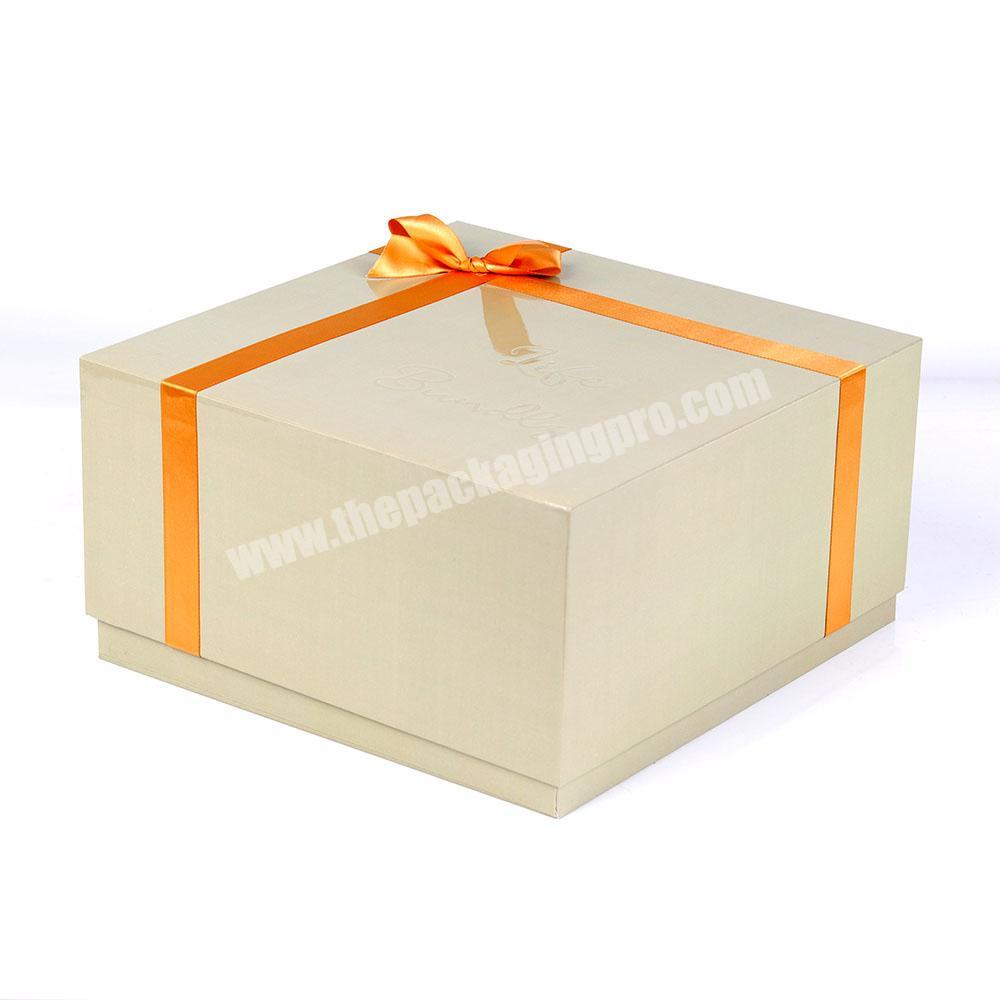 Hot Custom Wig Cosmetic Luxury Ribbon Closure Style Cardboard Gift Packaging Box