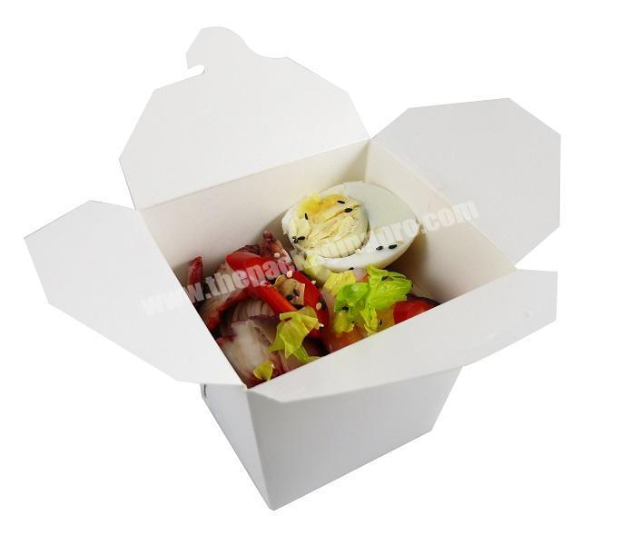 Hot Sales Cardboard White Pasta Fast Food Takeout Packaging Box For Lunch
