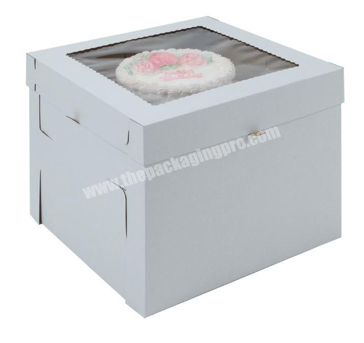 Hot Sales Corrugated Custom Cake Pie Packaging Paper Box With Clear Window