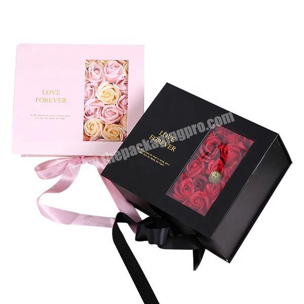 Hot Selling Product Valentines Day Gift Pakaging Sets Flower Soap Rose Gift Boxes For Forever Love