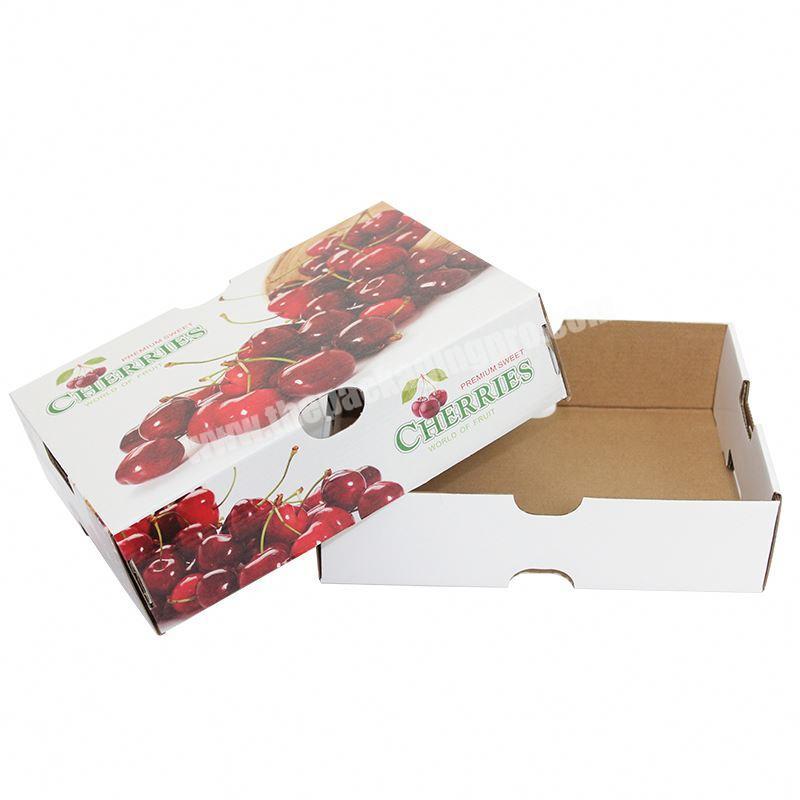 Hot sale corrugated carton customized printing high quality cherry fruit packaging box