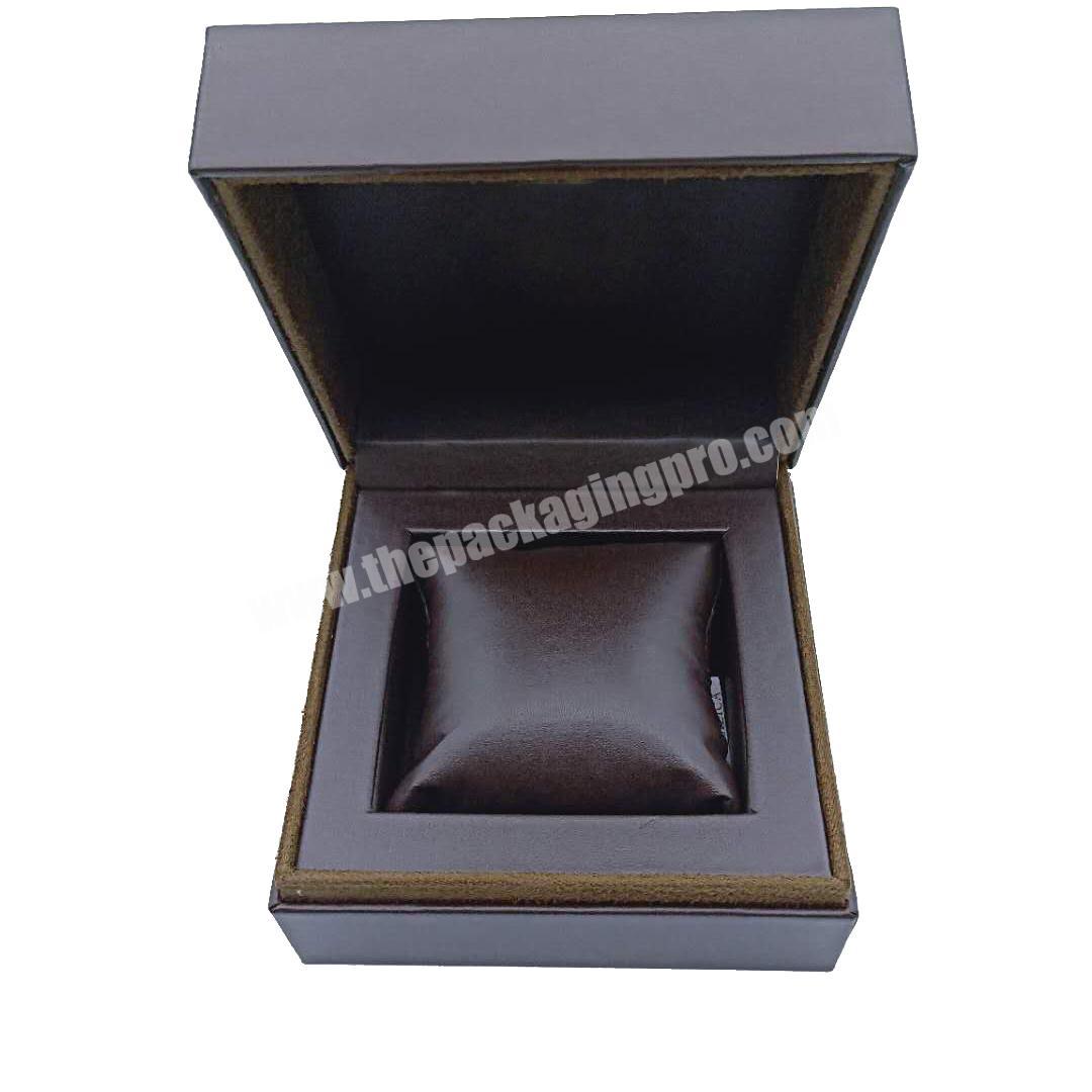Hot sale custom logo printing luxury watch box hinged high quality