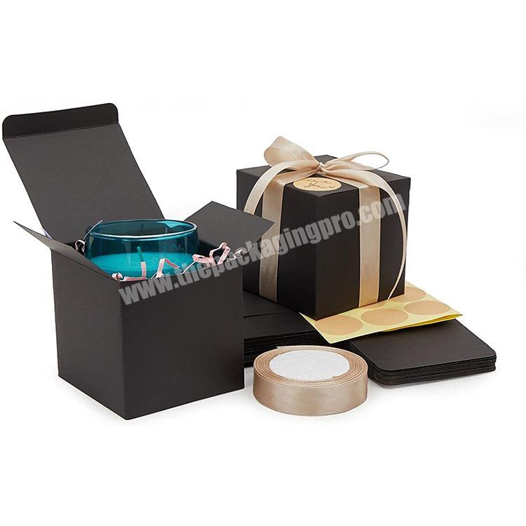 Hot sale recycled small black craft cardboard high quality paper gift packaging box
