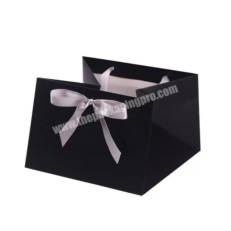 Hot selling black small paper shopping bags, jewelry customized logo gift cardboard paper bags