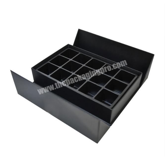 Hot selling customized wedding preference chocolate black box foldable magnetic gift box