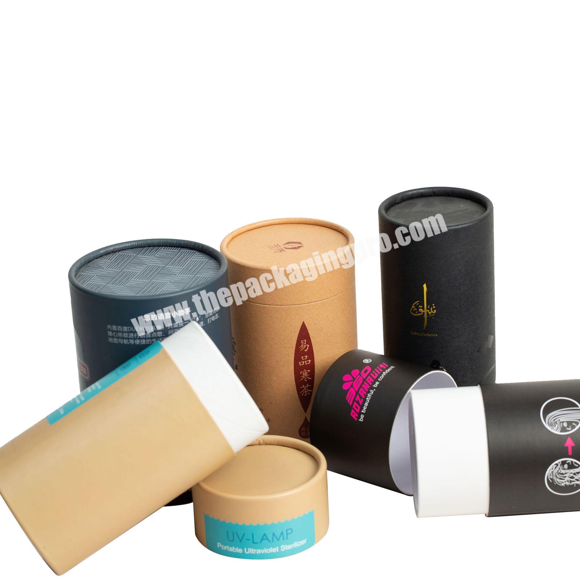 High Quality Luxury Perfume Bottle Tube Box Luxury Hot Foil Stamping Cylindrical Packaging Tube