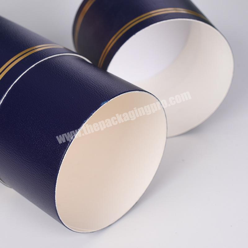 Hot stamping paper tins customized color printing tea gift wrapping paper tube