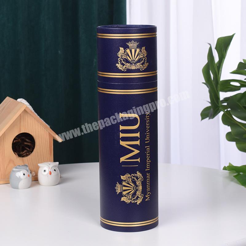 Hot stamping paper tins customized color printing tea gift wrapping paper tube