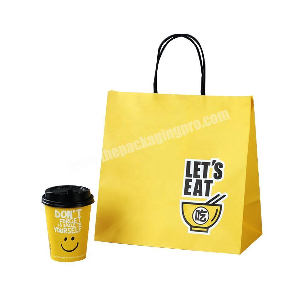 Hottest 2016 Custom Logo Printed Kraft Shopping Paper Lunch Bag