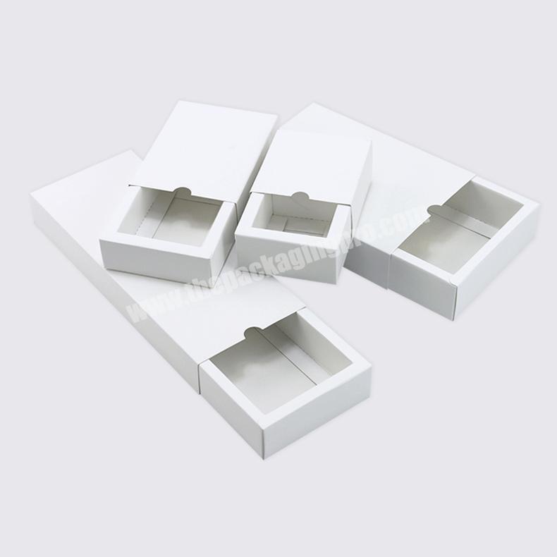 Jewelry Square With Drawer Storage Custom Packaging Acrylic Gift Tool With Drawers Slim Plastic Flat box for dress