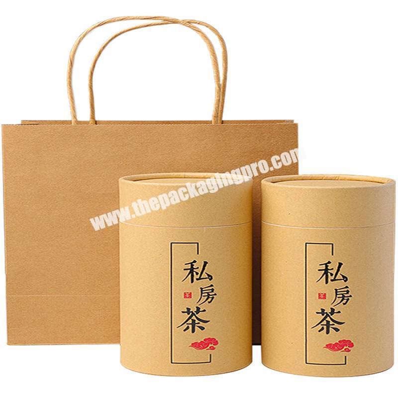Top sale biodegradable reusable kraft white tea tube empty containers for tea