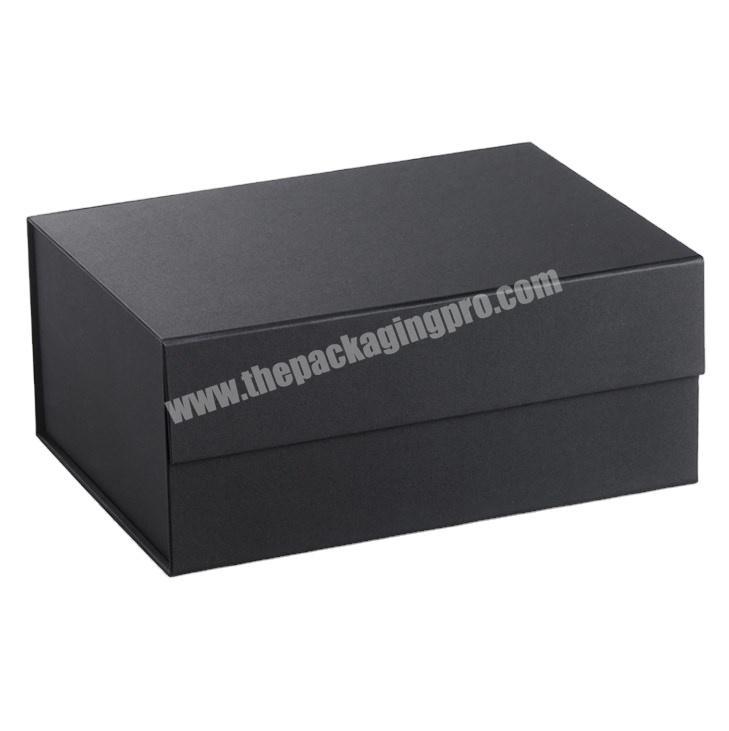 Kexin Bespoke big black retail products gift box packaging with magnetic lid
