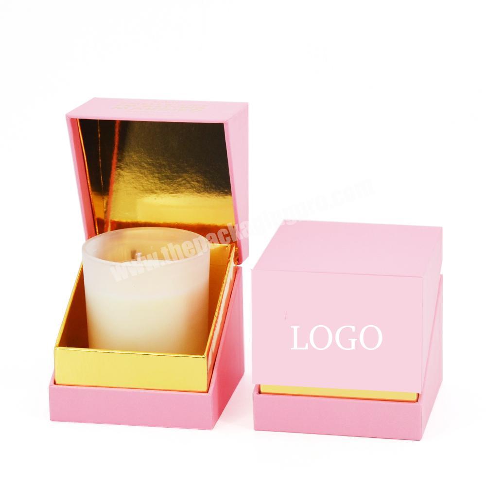 Kexin Wholesale Luxury Premimum Packaging Gift Candle Jar Boxes Custom Fancy Design Logo Rigid Paper Candle Box