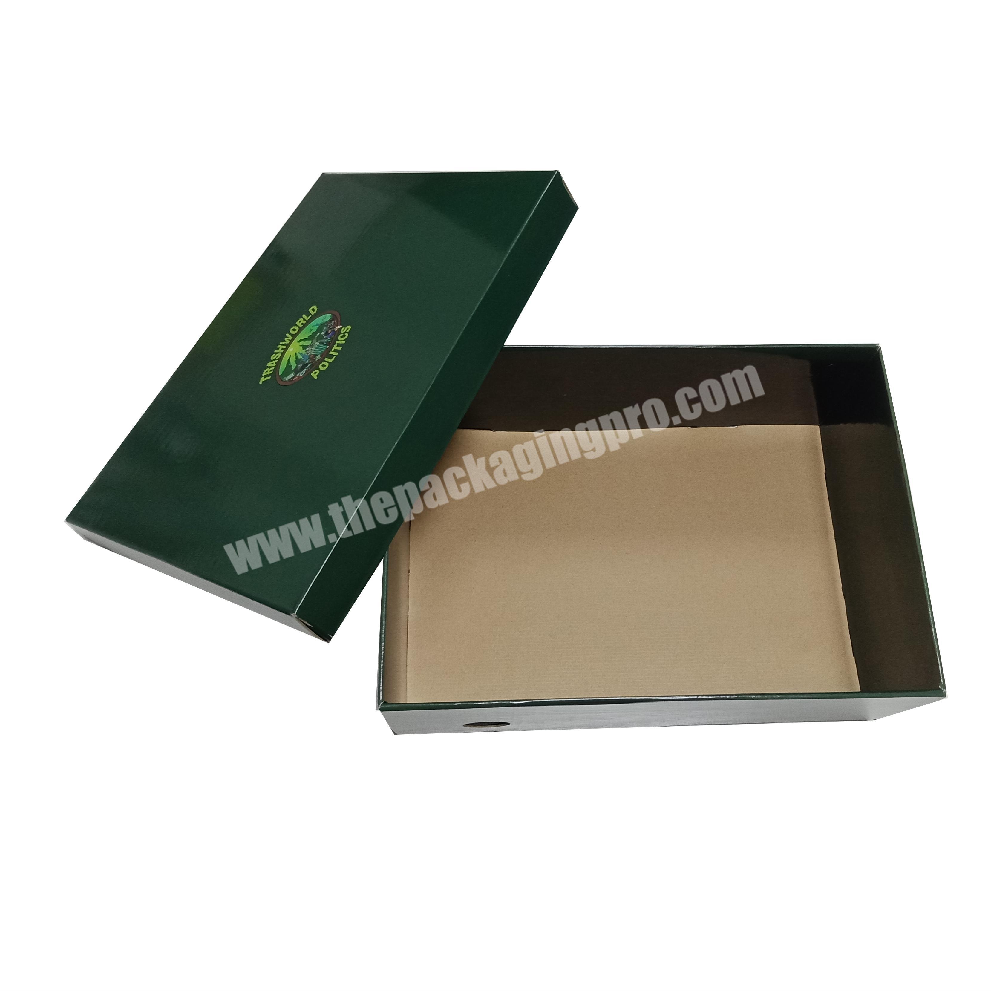 Kexin hot selling shoe box shipping packaging with logo kraft paper mailing box corrugated packaging box with lid