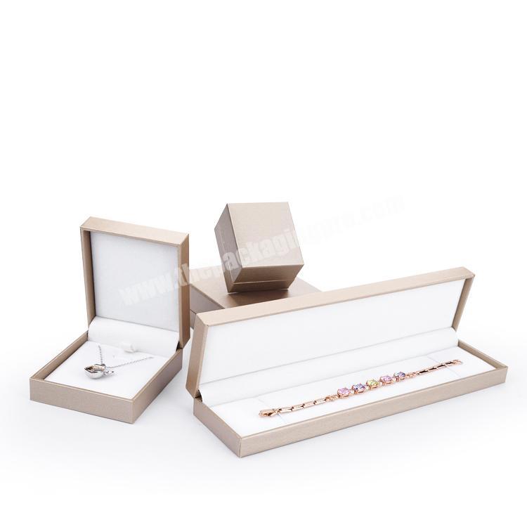 Kexin in stock Custom Gift Luxury Jewelry Packaging Leather-filled paper Ring Necklace Jewelry Box