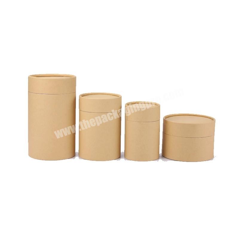 Kraft Paper Tube Round Cylinder Tea Coffee Container Box Biodegradable Cardboard Packaging