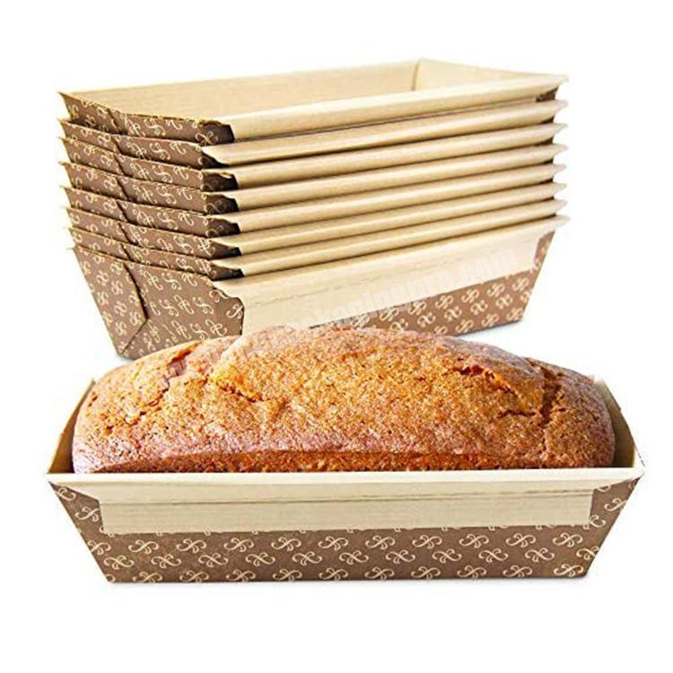 Kraft paper square baking cake loaf pan corrugated recyclable pastry  rectangle pans molds