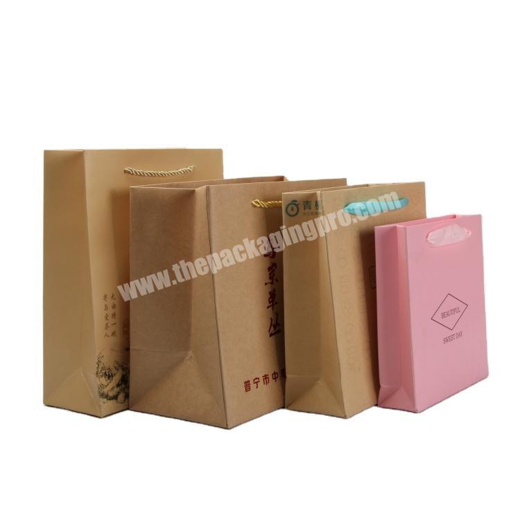 Large-capacity custom brown kraft paper bag paper sack with handle