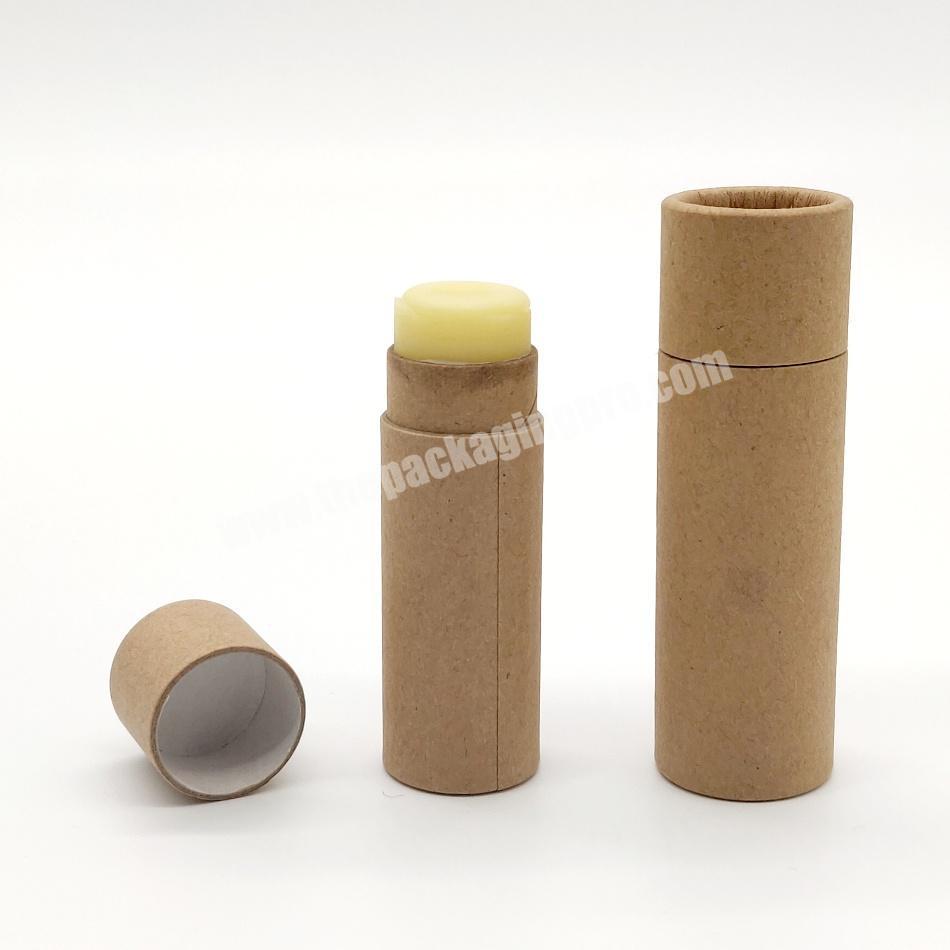 Eco Friendly Push up Paper Tubes for 0.5oz/14g Lip Balm Custom Plastic-Free Lipstick Paper Packaging Tube