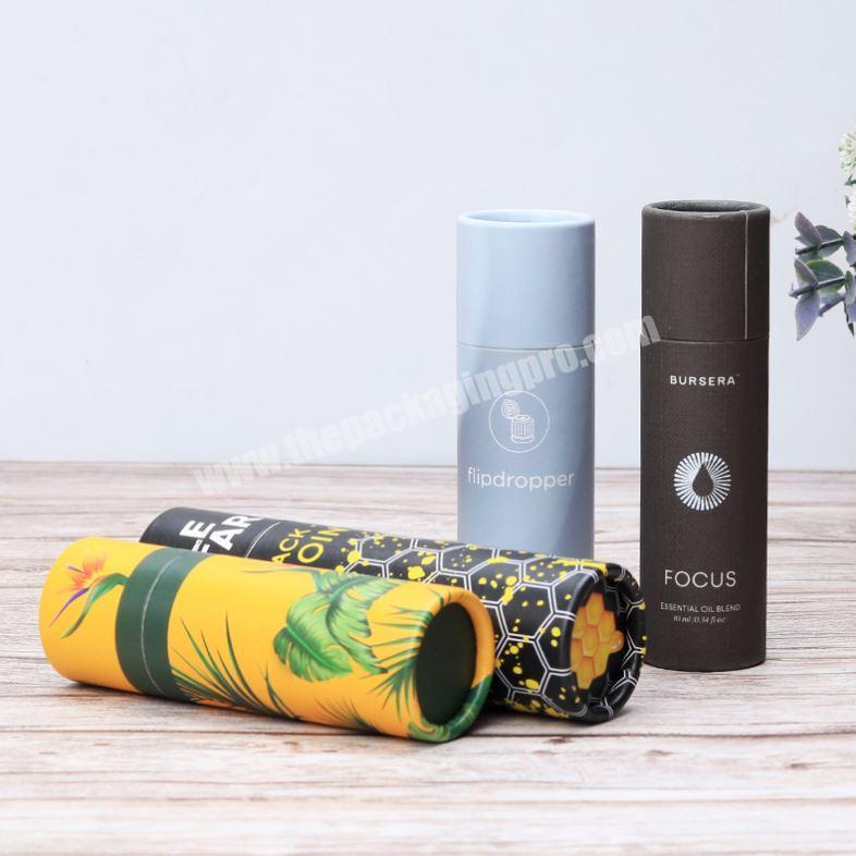 Logo Printed 100% Biodegradable Eco Friendly Paper Tube Box Essential Oils 30Ml Packaging
