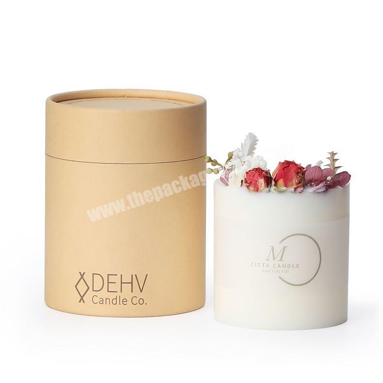Logo Printed 100% Biodegradable Round Tube Packaging For Candle