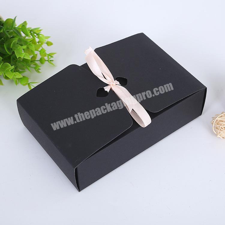 Luxury Black Wedding Gift Packaging Box Custom jewelry Cosmetic Clothes Logo Gift Paper Box