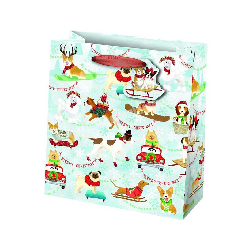 Luxury Custom Christmas Drawstring Gift Bag bolsas de navidad christmas gift bags