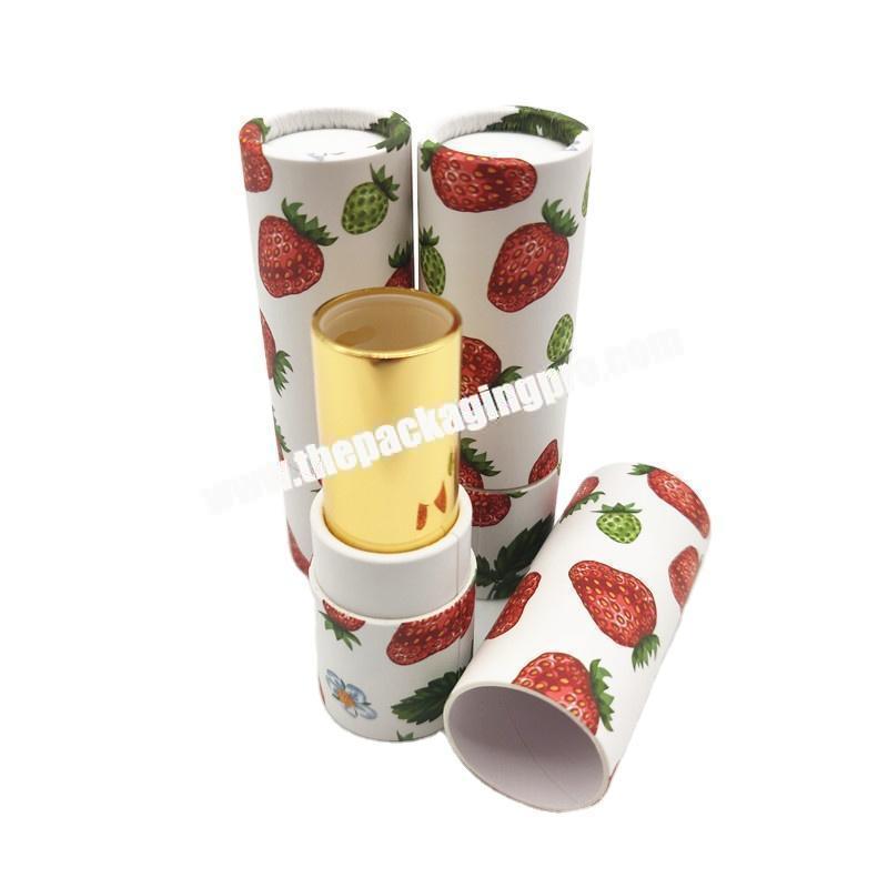 Eco Friendly Paper Material Cardboard Empty Lip Balm Container /Paper Tube Packaging Box Lipstick Tube