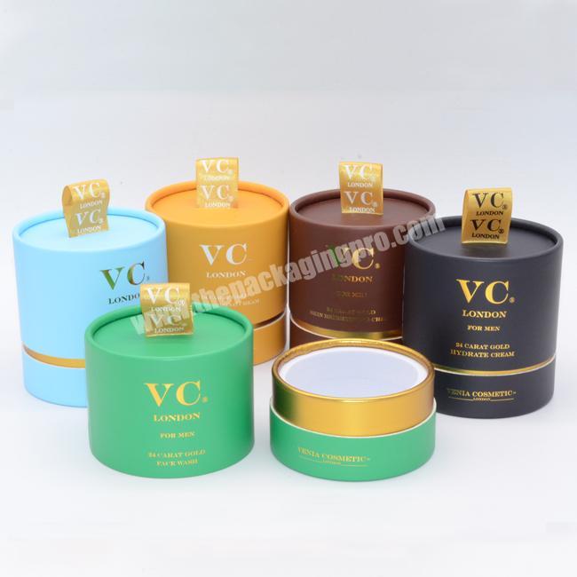 Wholesale Luxury Custom Round Cardboard Cosmetic Paper Perfume Packaging Tube Boxes For Cosmetics Bottles