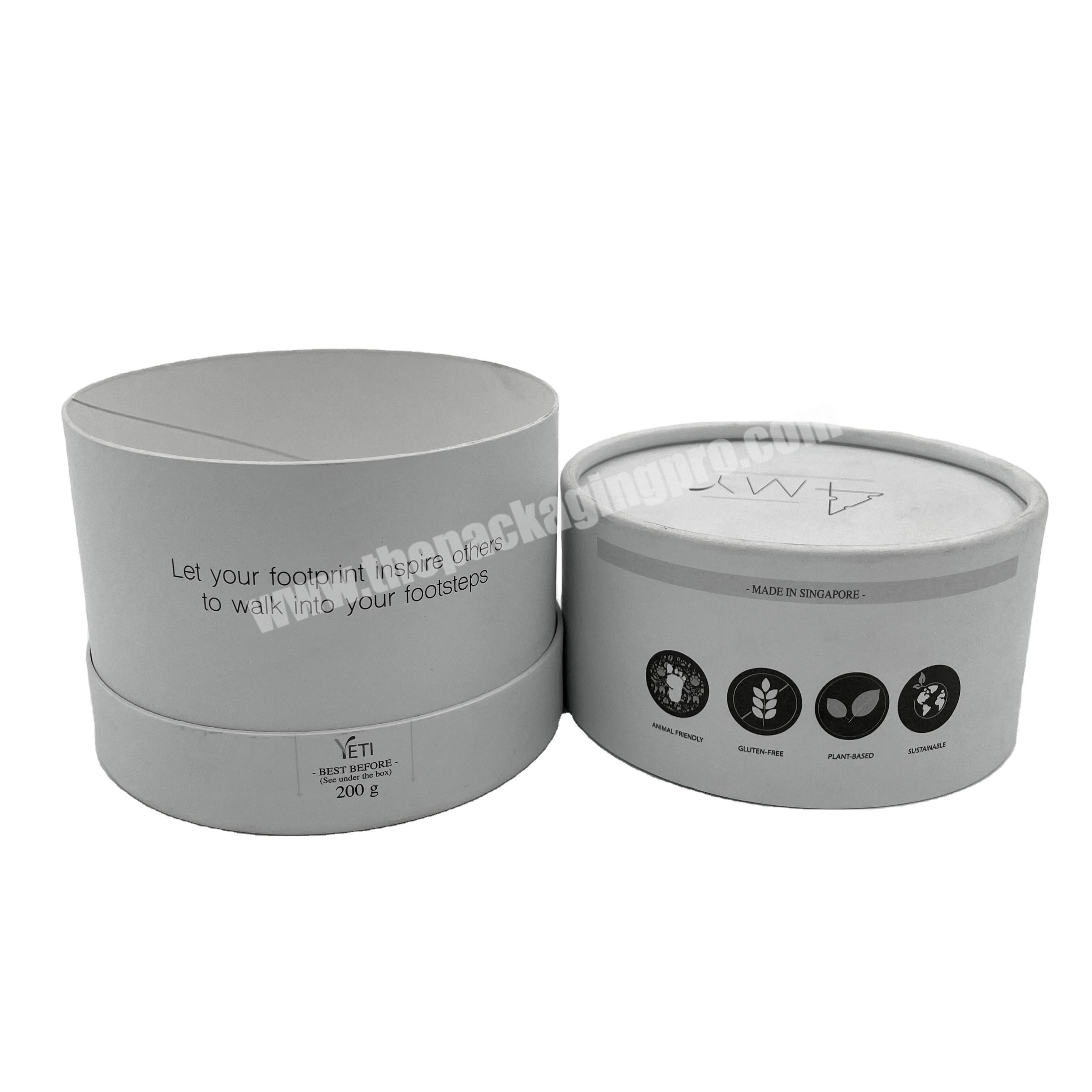 Eco Friendly round cardboard box with plastic top round hat box with clear window printed cylinder paper tube packaging