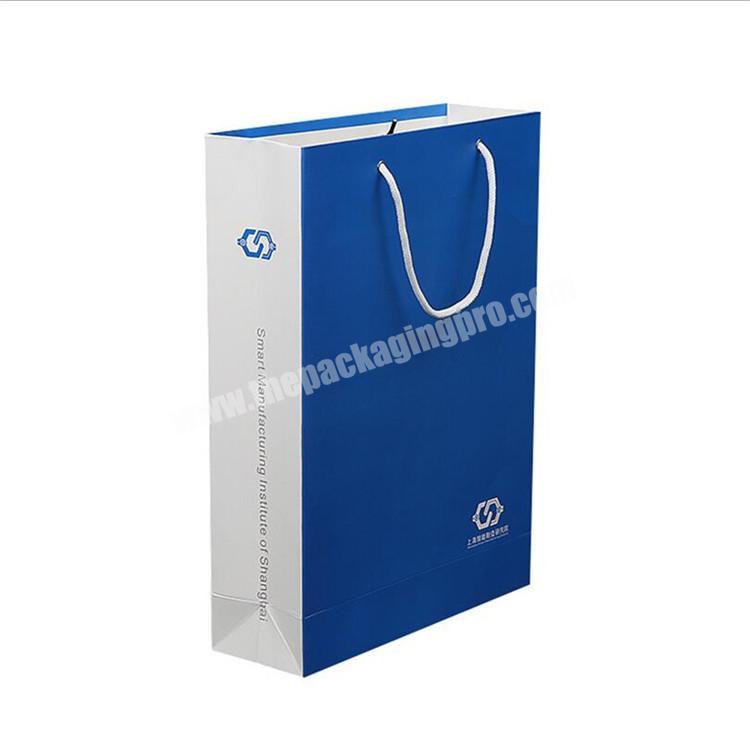 Luxury Custom Made ECO Friendly Printed White Retail Promotional Paper Gift Bag Shopping Paper Bag With Handle