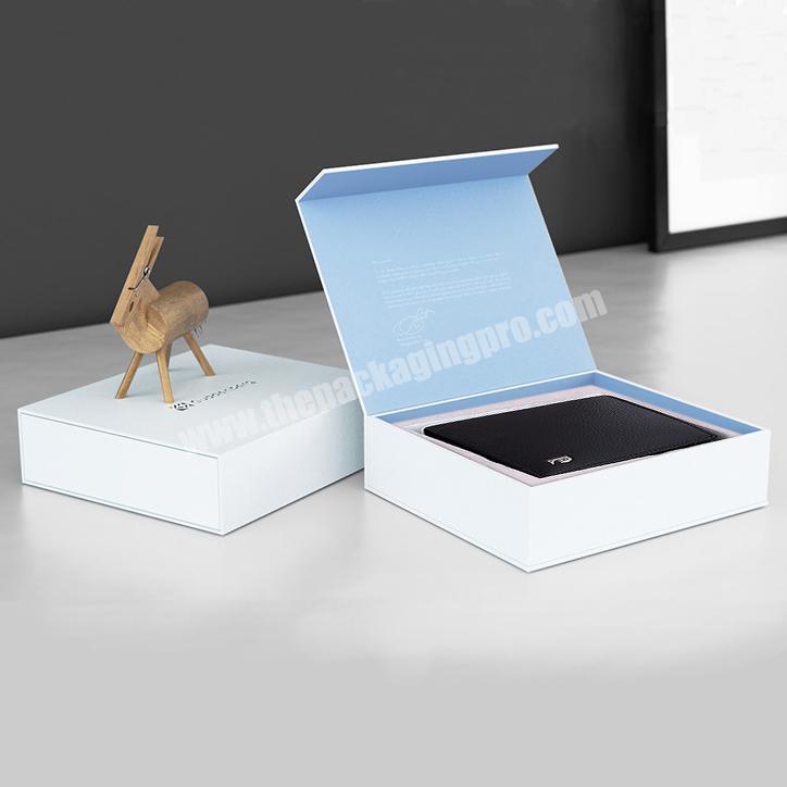 Luxury Custom Print Black Paper Gift Wallet Box Packaging