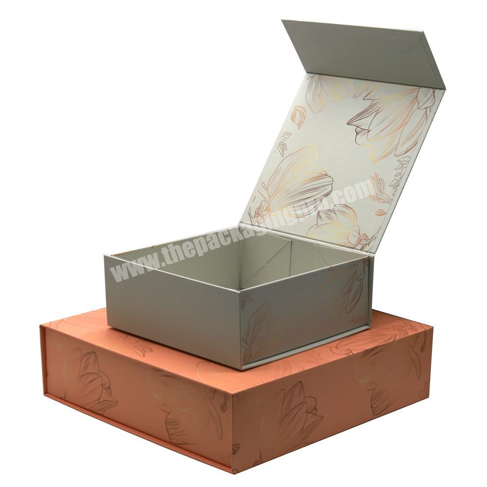 Luxury Cutomized Box Logo Cardboard Foldable Magnetic Close Folding Gift Box