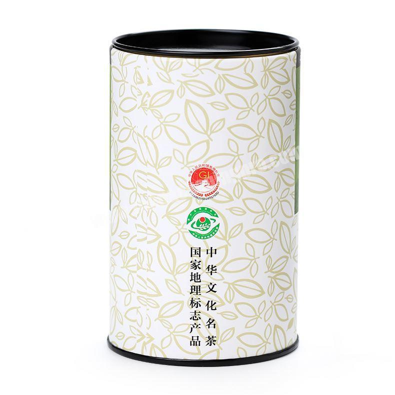 Luxury High Quality Loose Tea Paper Packaging Tube With Metal Lid