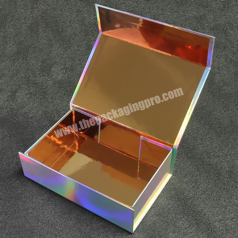 Luxury Magnet Rose Gold Gift Boxes With Magnetic Lid