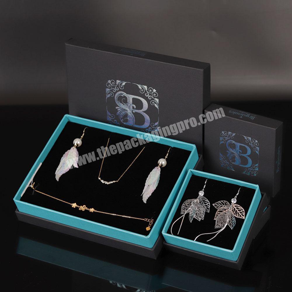 Luxury Necklace Jewelry Box Custom Luxury Paper Ring Packaging Gift Jewelry Box With Logo Printed