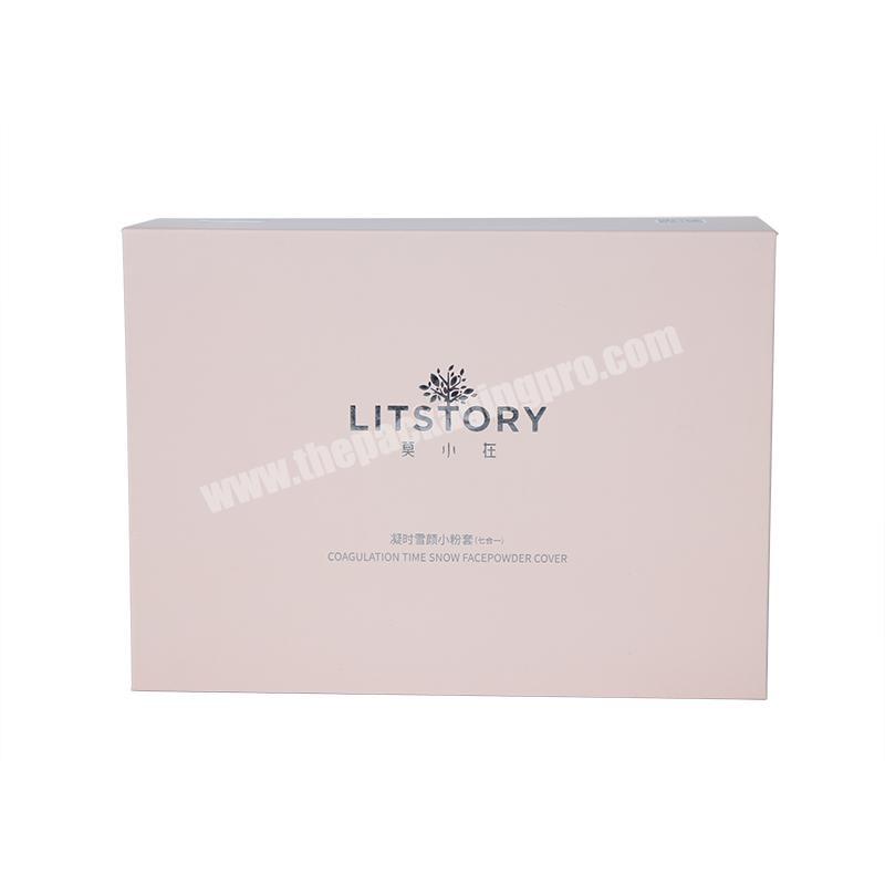 Luxury Paper Cardboard Magnetic Book Shaped Gift Lipstick Skincare Perfume Boxes Packaging Set Cosmetic For Cosmetics
