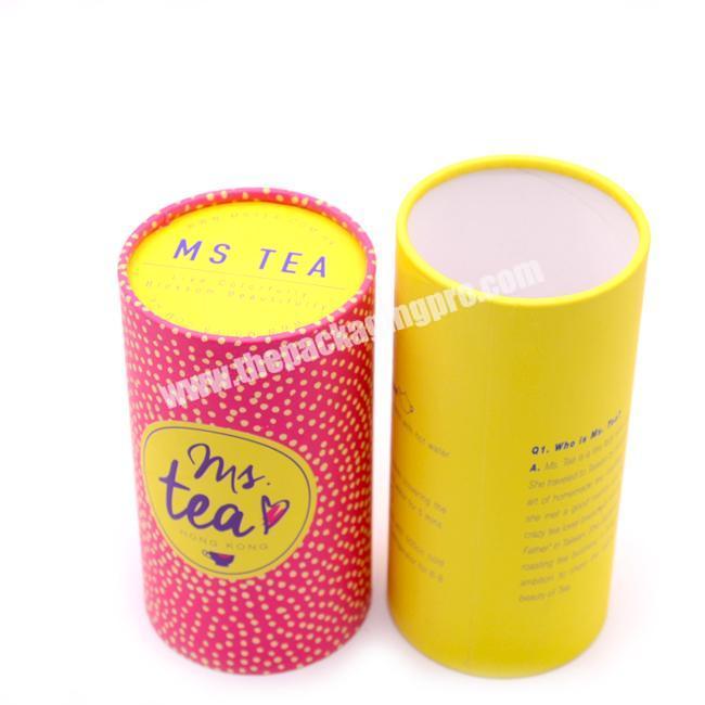 Food Grade cylindrical paper tube box packaging can cardboard coffee tea packaging box